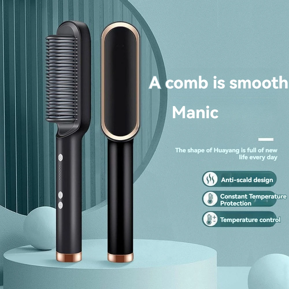 Hair Straightening Comb Device Negative Ion Does Not Hurt Hair Straightening Plate Clip Curling Iron Lazy Curling Comb 3