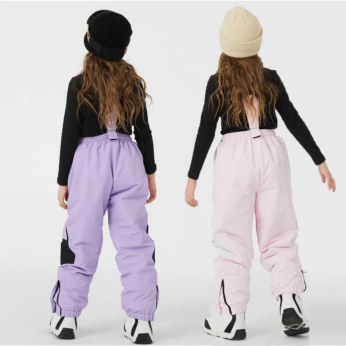 New Kids Winter Outdoor Ski Bibs Windproof Waterproof Warm Breathable Snowboarding Pants Boys And Girls Snow Sports Pants