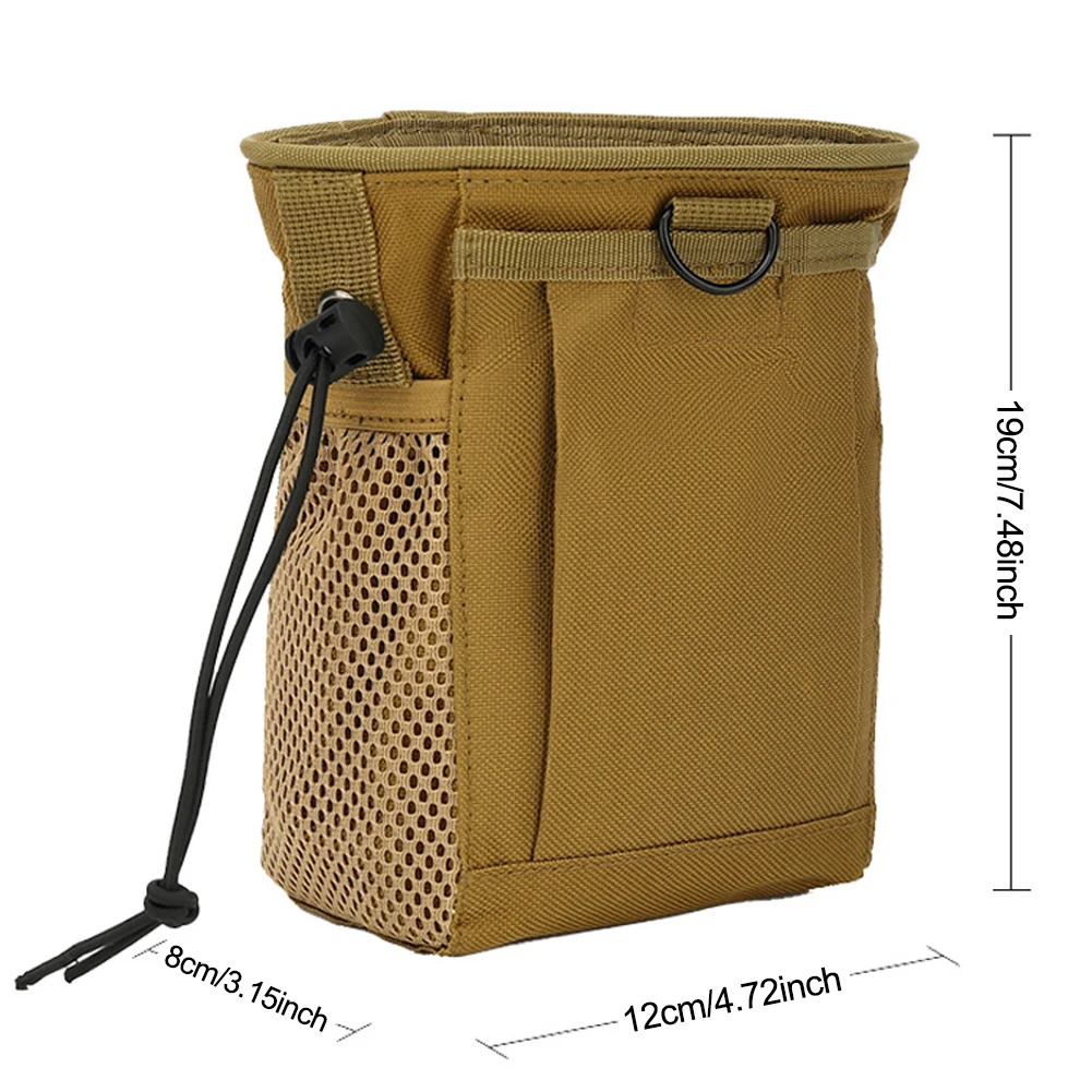 1Pc Outdoor 3-5L Tactical Molle 800D Nylon Dump Drop Pouch Recycle Travel Waist Pack Ammo Bags Airsoft Accessories Bag Pouches
