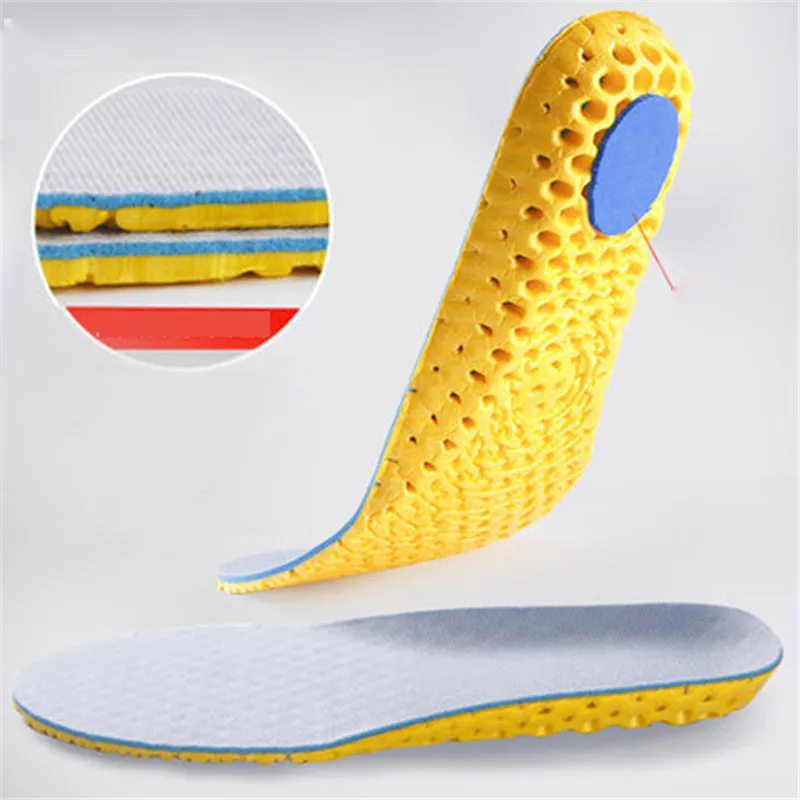 Plantillas de espuma viscoelástica para zapatos, suela de malla, desodorante, transpirable, con amortiguación, plantillas para correr para pies, plantillas ortopédicas para hombres y mujeres