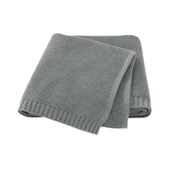 Personalized Embroidered Soft Cotton Baby Blanket - Ideal Newborn Gift - Personalized Name (Gray)