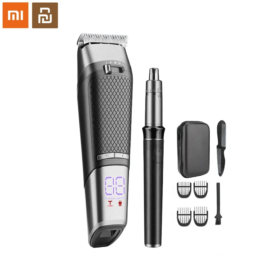 xiaomi-youpin-professional-high-power-hair-cutting-machine-nose-hair-trimmer-set-electric-hair-clipper-with-storage-bag