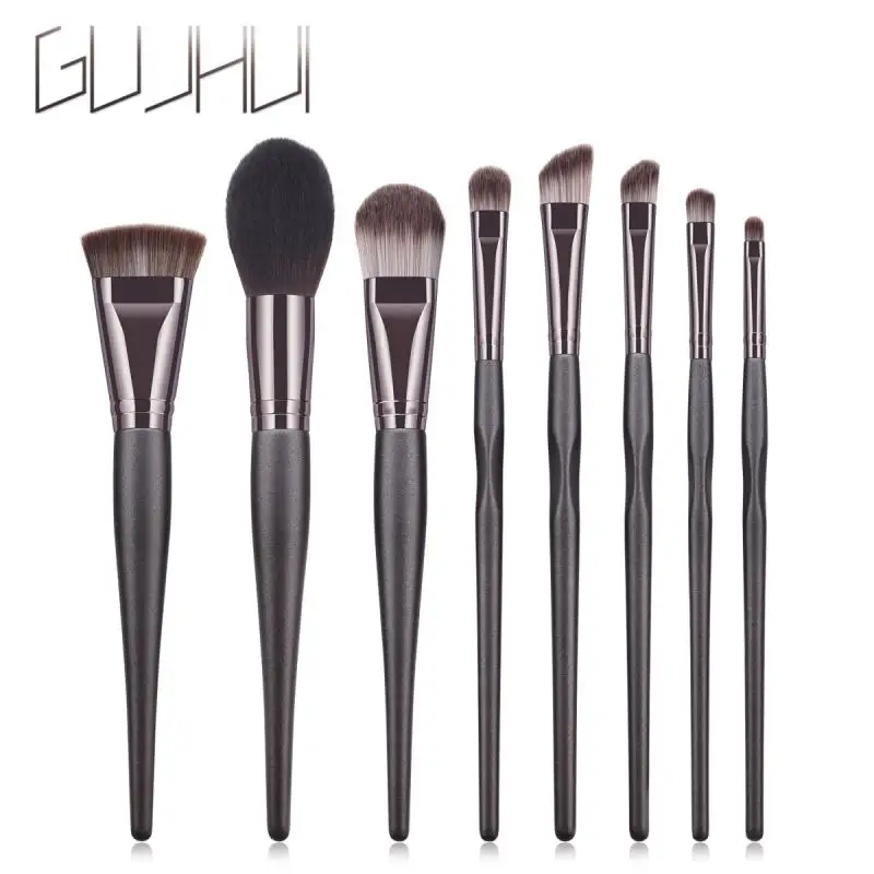 

set Makeup Brushes Nylon Fiber Wooden Handle Powder Brush Eyeshadow Lip Brush Eye Shadow Applicator Make Up Tool Kit