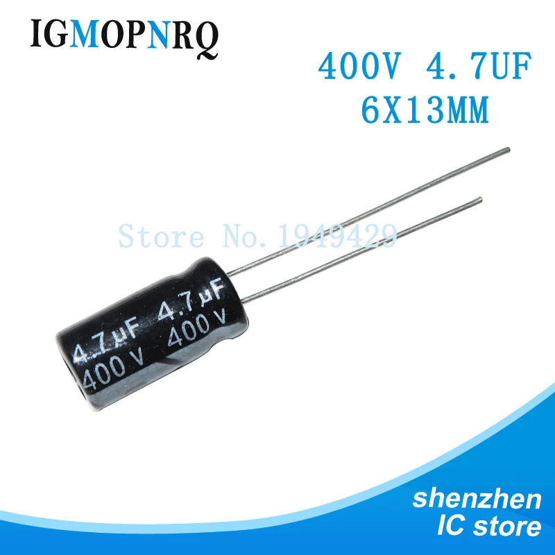 Electrolytic Capacitor Aluminum Capacitor Aluminum Electrolytic Capacitor 10pcs 400V4.7UF 6*13MM