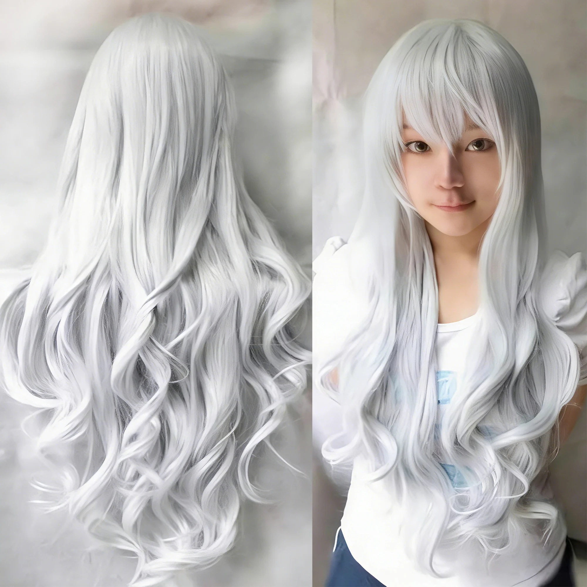 Dark Teal Curly Cosplay Wig - Fantasy Lolita Style for Halloween or Dress-Up