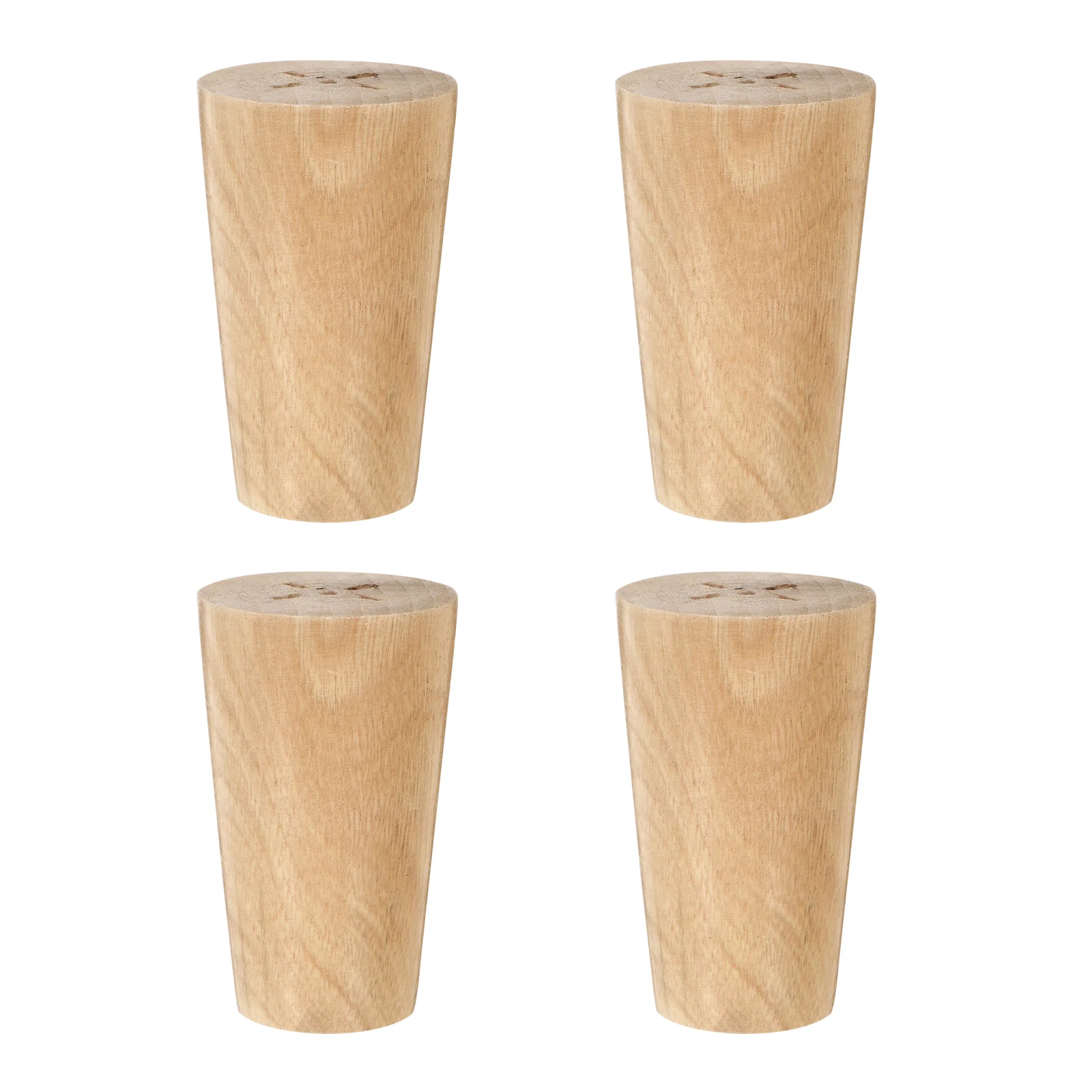 4 Pcs Sofa Legs Wooden Furniture Bun Feet White Hardwood Table Desk Turned Replacement Bearing Weight Couch