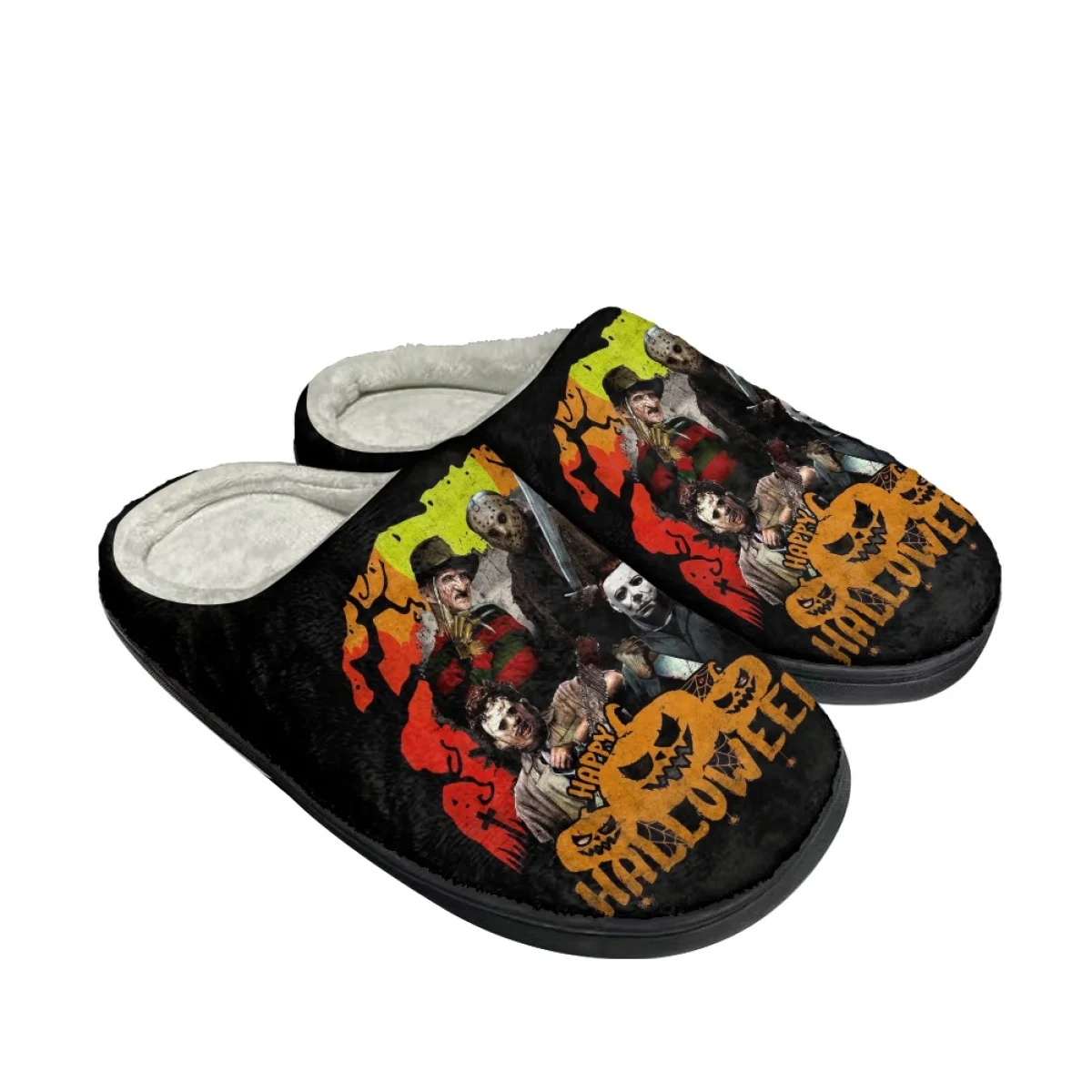 Classic Horror Movie Michael Myers / Jason / Chuck House Slippers Winter Cotton Slippers Home Warm Indoor Furry