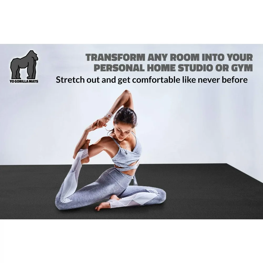 Premium Extra Large Yoga Mat &ndash; 9' x 6' x 8mm Extra Thick & Ultra Comfortable, Non-Toxic, Non-Slip Barefoot Exercise Mat