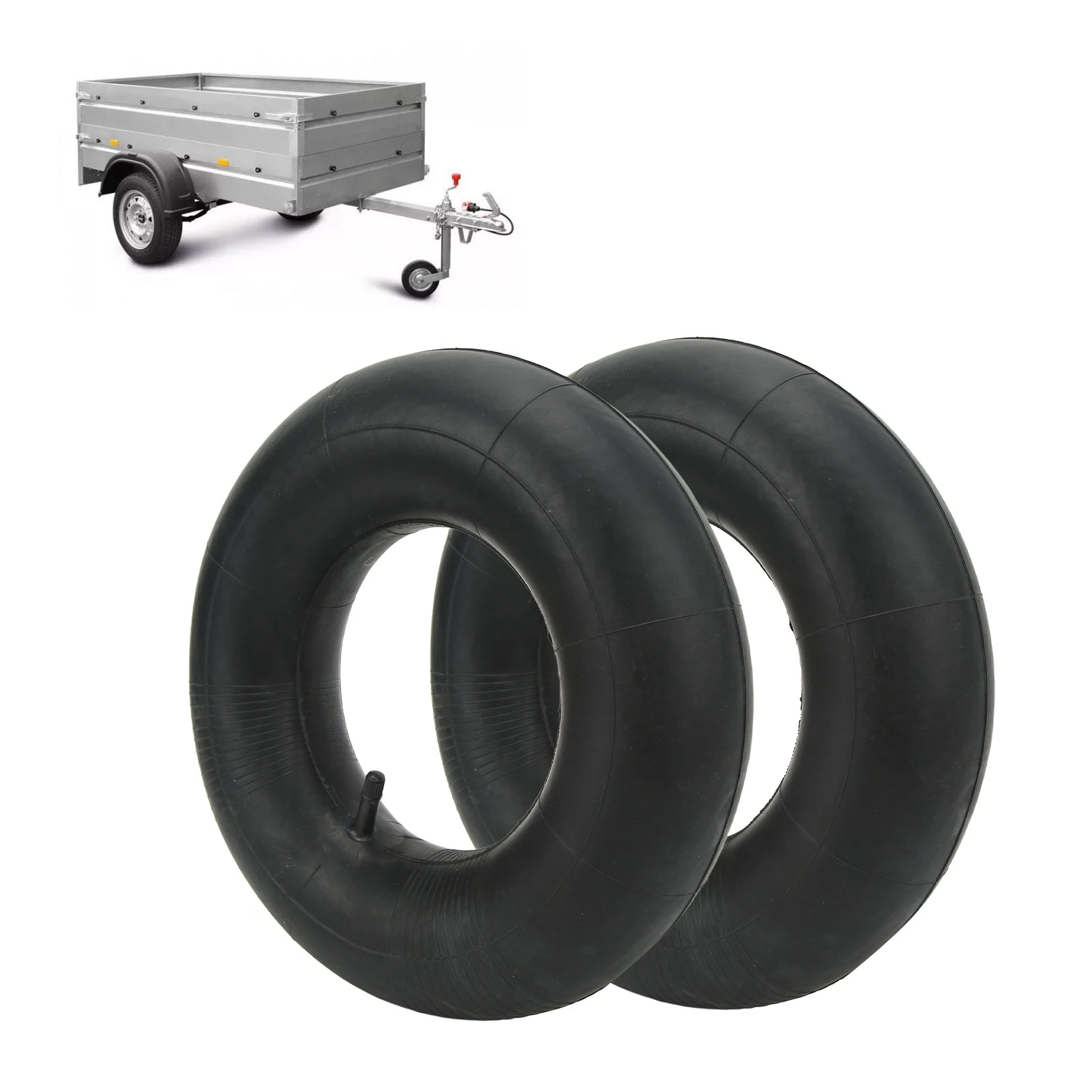 【4.10/3.50-4】Tire Inner Tube with TR87 Bend Valve-for 4 Inch Mini ATV, Heavy Duty Rubber Construction