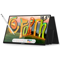 ZEUSLAP 18.5" Anti-glare MPP2.0 Stylus Pen Multi-Touch FHD 100Hz Monitor for Office Design Laptop PC Second Touch Screen