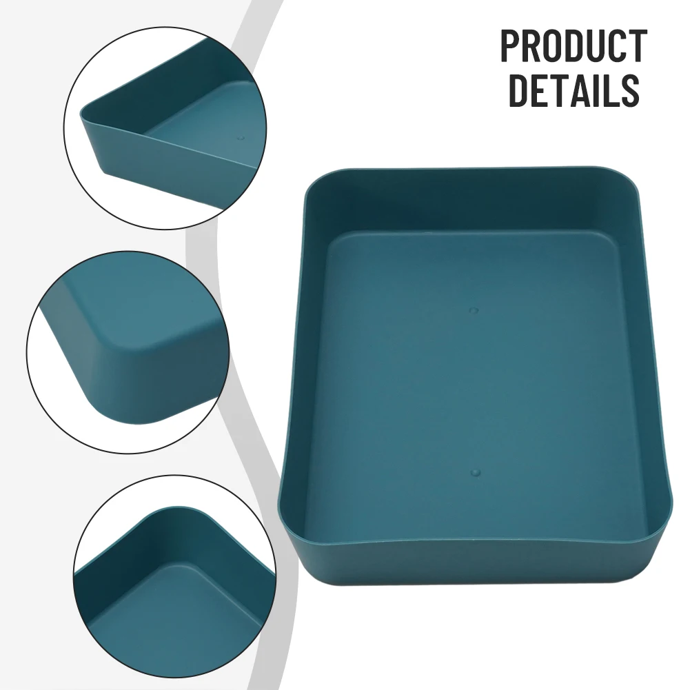 1pc White Storage Trays Drawer Partition Storage Box Kitchen Tableware Cosmetics Organiser Dividers Small Storage Sundries Box 3