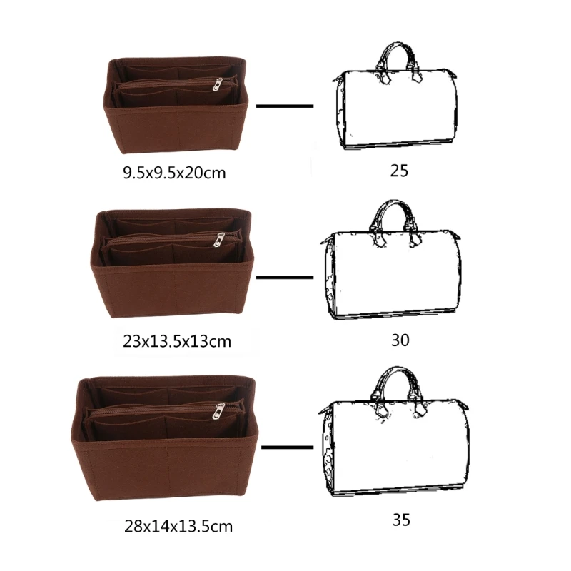 

Practical Felt Liner Tote for Handbags Say Goodbye to Clutter