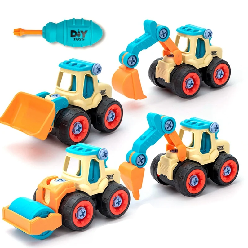 

Nut Disassembly Loading Unloading Engineering Truck Excavator Bulldozer Kids Screw Boys Creative Tool Toys Car Model
