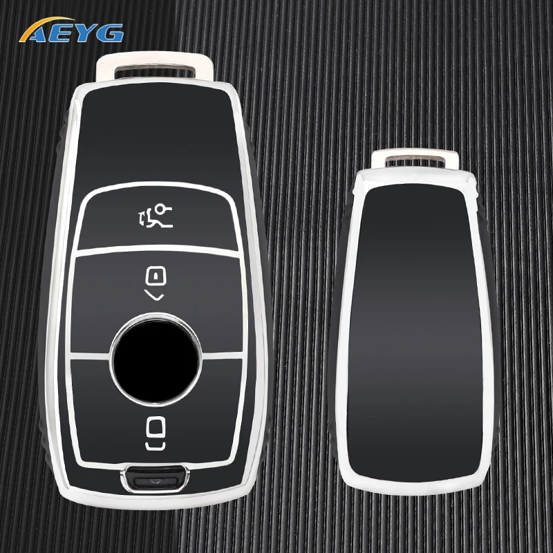 TPU Car Remote Key Cover Case Shell Fob For Mercedes Benz A C E S G Class GLS GLC CLE GLB GLS W177 W205 W213 W222 G63 X167 AMG noctilucent leather car key case for mercedes benz amg 2017 e class w213 key chain ring cover car styling accessories