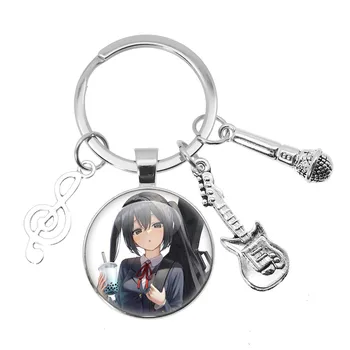 Anime K-ON! Portachiavi Hirasawa Yui Mio Tainaka Ritsu KotobukiTsumugi Nakano Azusa Cartoon Portachiavi Accessori musicali Gioielli Regalo