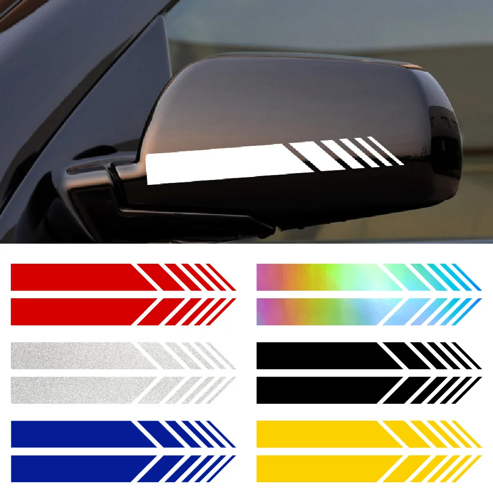 Adesivi in vinile a righe classiche - Pellicola universale per specchietti auto (protezione decorativa antigraffio) - immagine 6