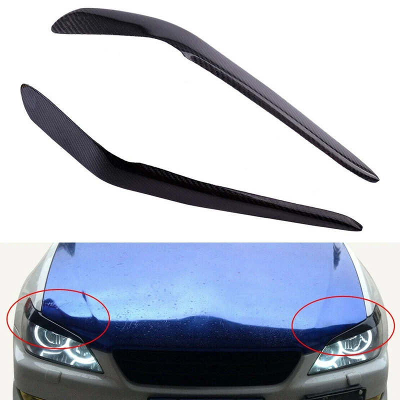 

2Pcs Car Headlight Eyelid Eyebrow Cover Trim Fit For Lexus IS200 1999 2000 2001 2002 2003 2004