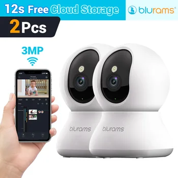 2 Pcs Blurams Indoor Security Camera 2K, Home Security Camera for Dog/Elder, Security Camera with One-Touch Call Update A31S-2pc 1
