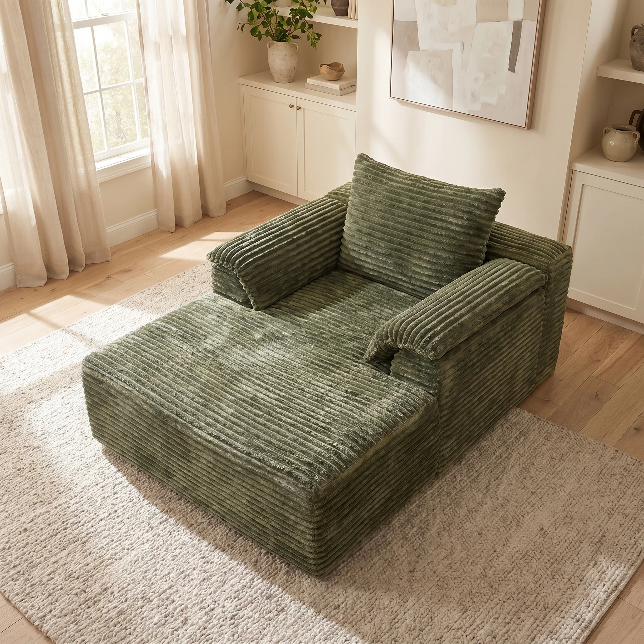 Oversized Corduroy Sofa Bed 3