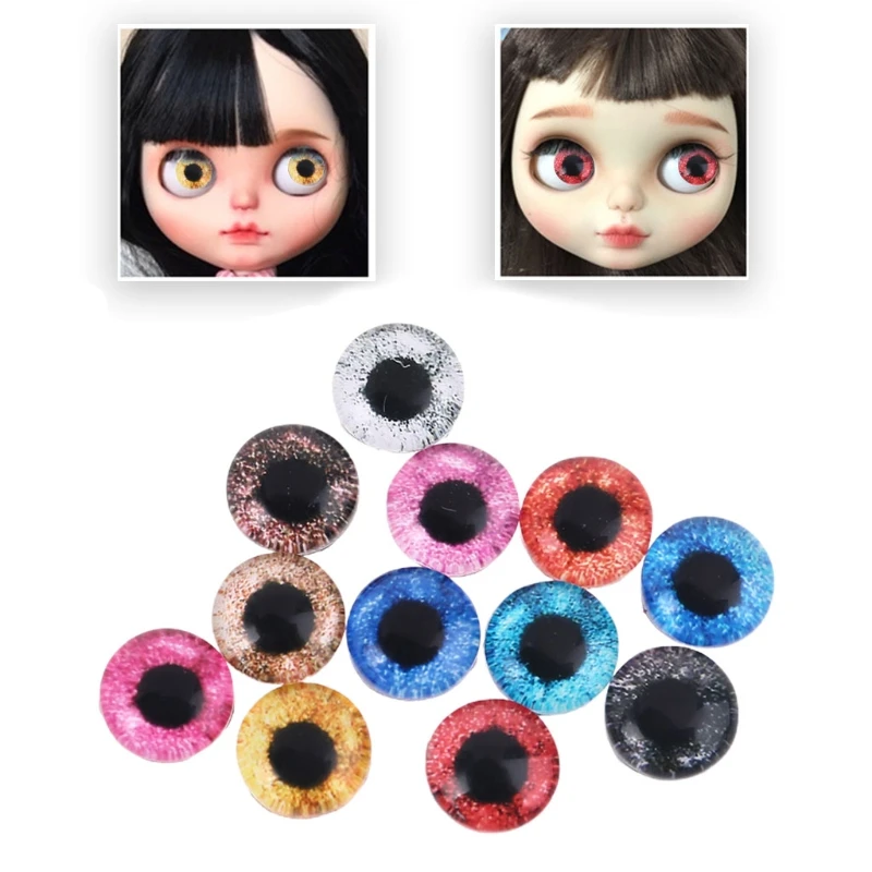 10 Pair Glass for Doll Eyes DIY Crafts Eyeballs for Dinosaur Animals Eye Accessories Jewelry Making Handmade 8/12/18mm Dropship