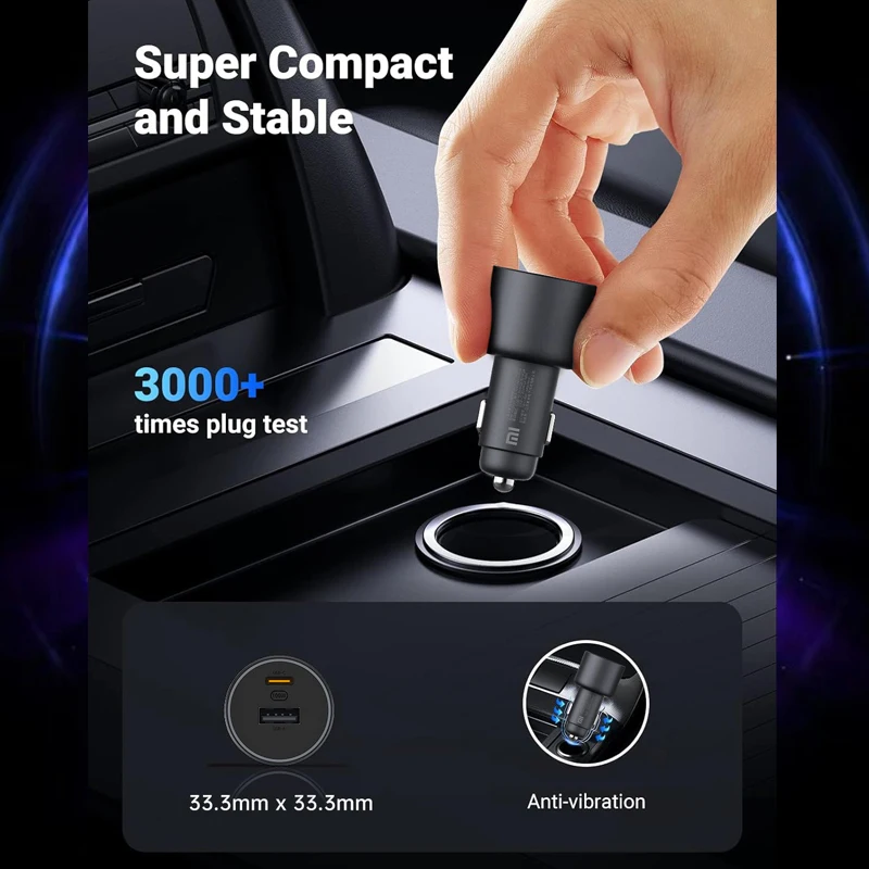 Car Charger 120W 100W 67W USB Type C Port Turbo Fast Charging For Xiaomi Mi 13 13t Pro Redmi note 12