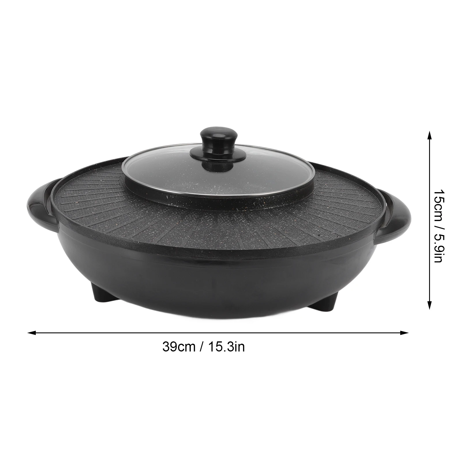 Pot Household Multi-function Electric Hot Pot Non-stick Electric Grill Rotisserie Rotisserie Pan Frying Shabu Electric Pot 5