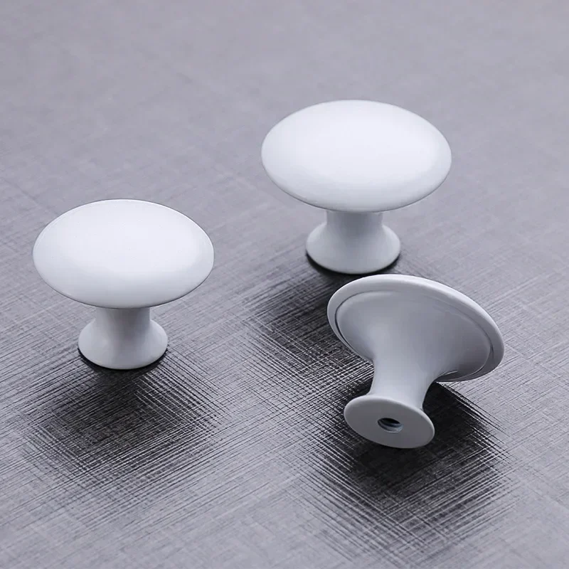 Furniture Handles Single Hole Mushroom Type Clothes Door Cabinet Pulls Round Stainless Steel Drawer