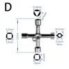 Multifunction Cross Switch Square Key Wrench Alloy Universal Triangle For Elevator Electrical Cupboard Box Train Cabinet 3