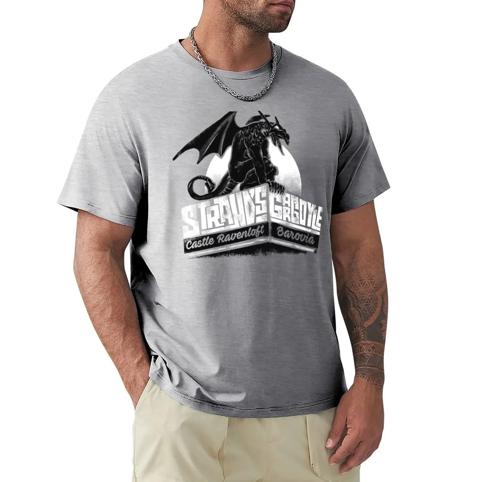 Strahd'S Gargoyle T-Shirt Tees Vintage Vintage Clothes T Shirt Uomo