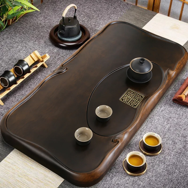 

Luxury Storage Tea Trays Wooden Desks Chinese Serving Coffee Tea Tray Wood Plate Bandeja Decorativa Tray Decoration Tables