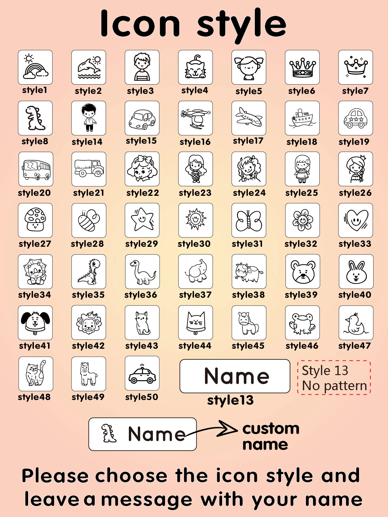 Cartoon Figure Name Stamp For Clothing Personalise For Student Clothes Chapter children's Kawaii Name Sticker Gift