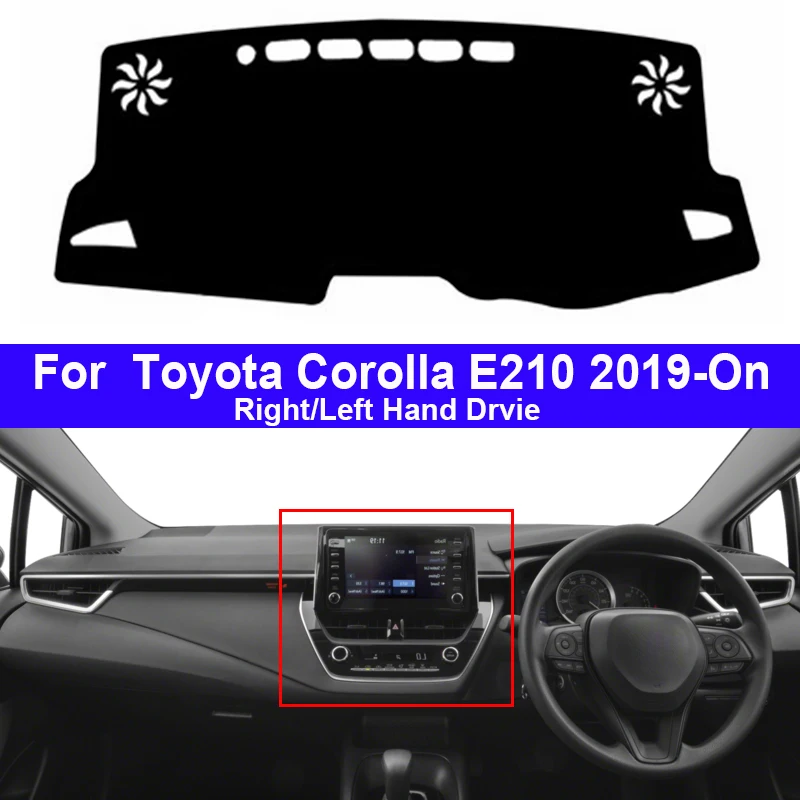 자동차 대시 보드 커버 대시 매트 카펫 케이프, 도요타 코롤라 E210 2019 온 LHD RHD 자동차 대시 매트, 2020 2021 차양, 더러움 방지