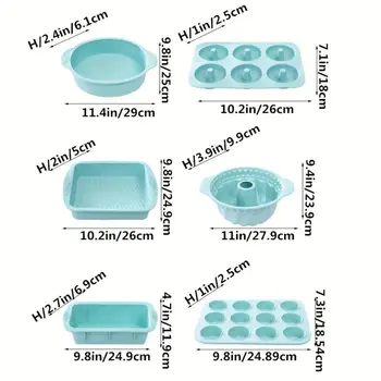 6-Piece Silicone Baking Set - Non-Stick Muffin, Cake & Donut Molds, Oven Safe Kitchen Essentials 2