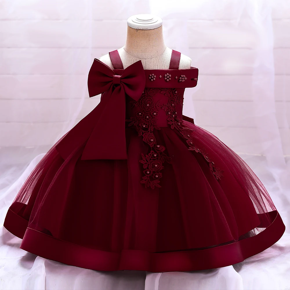 burgundy flower girl dress toddler Girls Birthday Dress Lorraine Dress