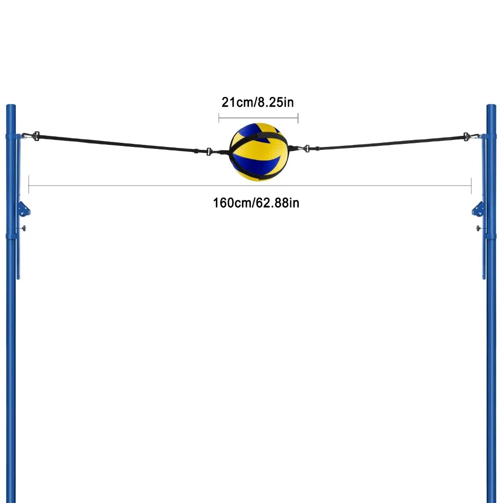 Rete da allenamento for pallavolo, attrezzatura for allenamento for palleggio, 5 altezze e angoli regolabili, 2 regolazioni delle dimensioni del cerchio, allenatore di battuta for pallavolo con ruote