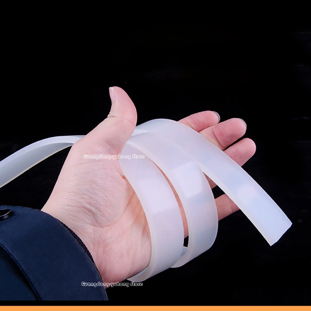 Square Silicone Strip Cord Flat Strip Seal Gasket 1/2/3/5m Thick 1-5mm Width 10-60mm
