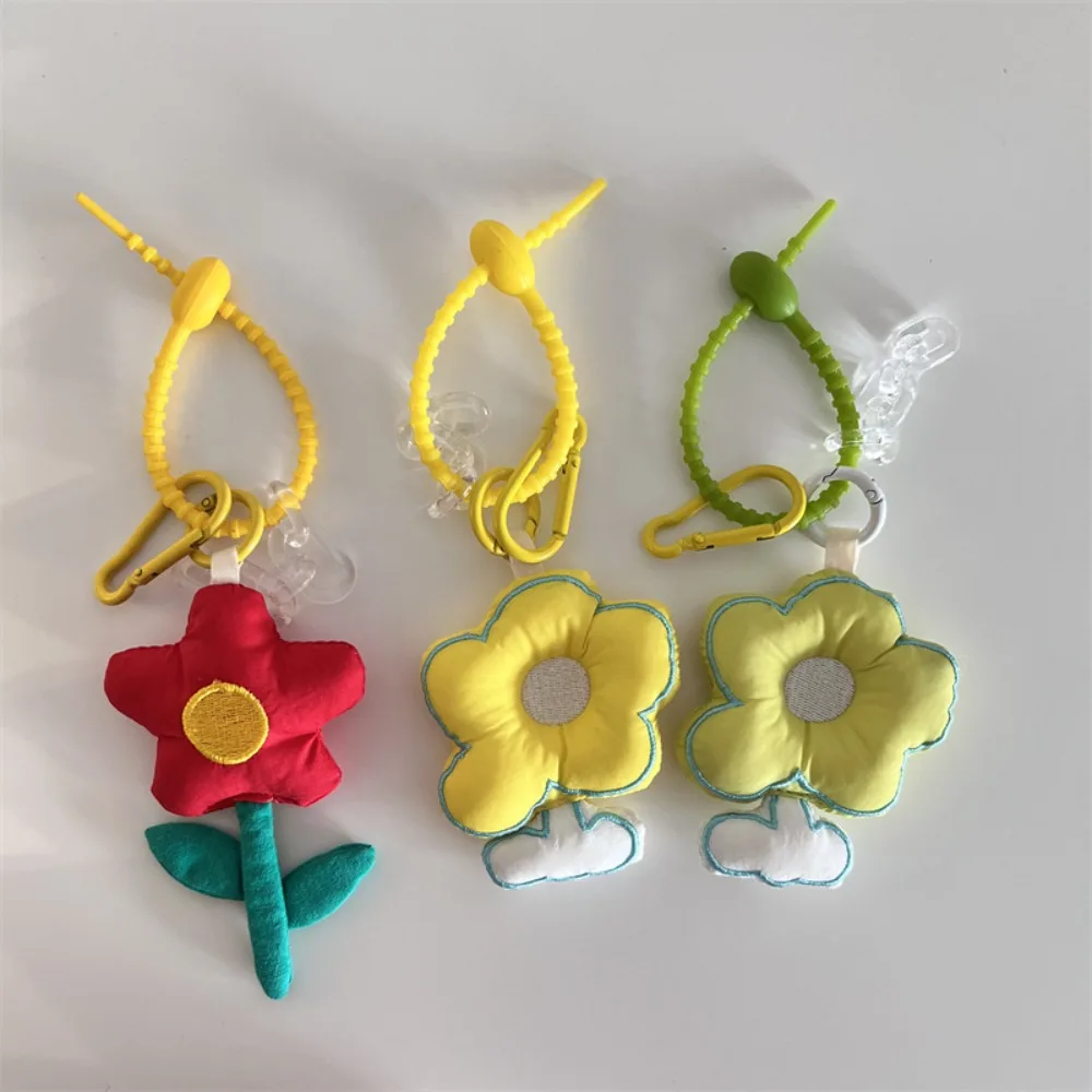 Cordino Cinturino Fiore Portachiavi Fiore Carino Tessuto Imbottito Cotone Zaino Ornamenti Dacron Accessori Per Telefoni Fidanzato