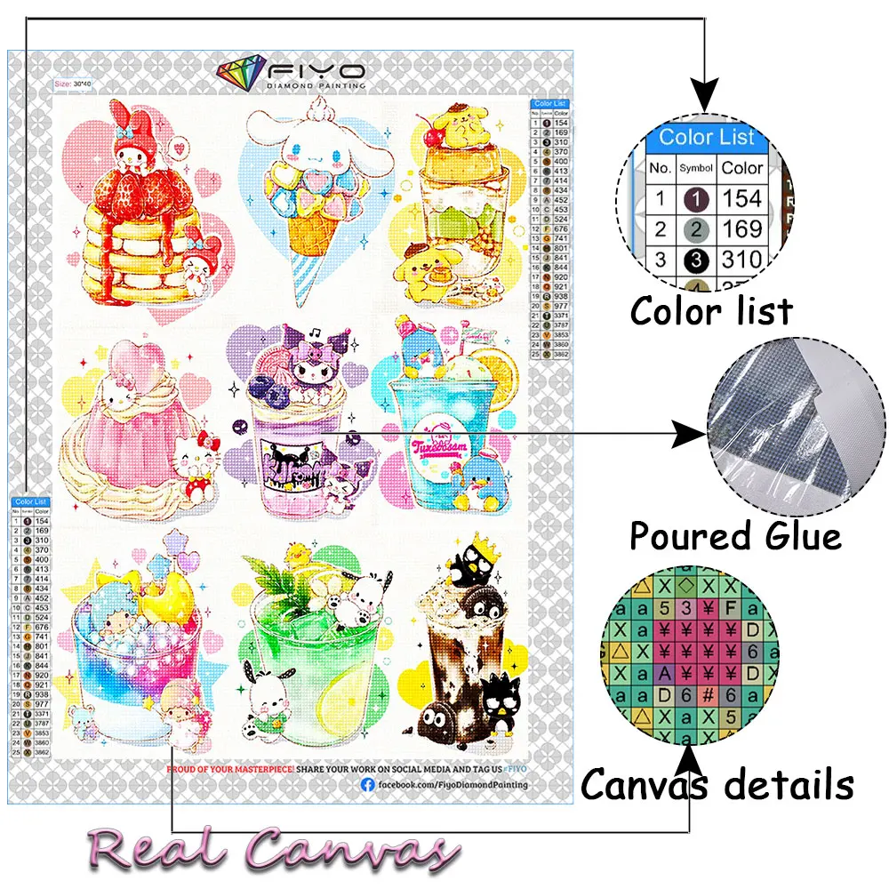 Sanrio Diamond Painting Hello Kitty New Collection 2023 Full Diamond Mosaic  5D DIY Cross Stitch Kits Diamond Art Home Decoration - AliExpress