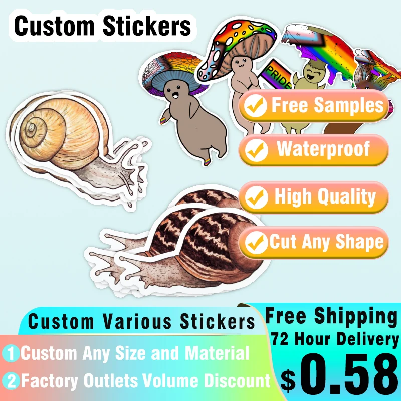 Custom Kawaii Vinyl Stickers with Logo Personalized Waterproof Name Stickers Die Cut Adhesive Label for DIY Stationery Supplies custom waterproof name sticker personalized self adhesive stationery label kindergarten supplies water cup pencil stickers