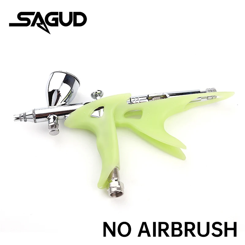 SAGUD 에어 브러시 홀더 액세서리 휴대용 플라스틱 에어 브러시 스탠드 듀얼 액션 에어 브러시 홀더 액세서리 용 블랙/그린/오렌지