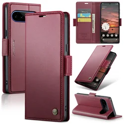 Leather Flip Wallet Case with Kickstand and Card Holder for Google Pixel 11ProXL (Red)