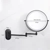 8 Inch Black Wall Mounted Makeup LED Mirror 3X-10X Magnifying USB Charing Double Side Bathroom Smart Shaving Cosmetic Mirror 6