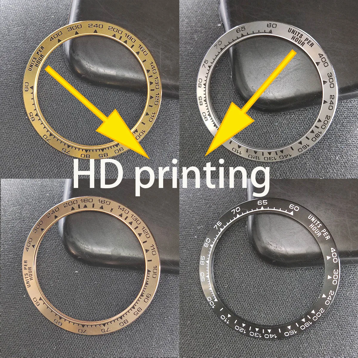 Daytona Sloped Ceramic Bezel Insert 38.5*30.5Mm O 39.3 * Mm * 31.5Mm Per Daytona Case Metal Watch Bezel Parts (No Luminous)