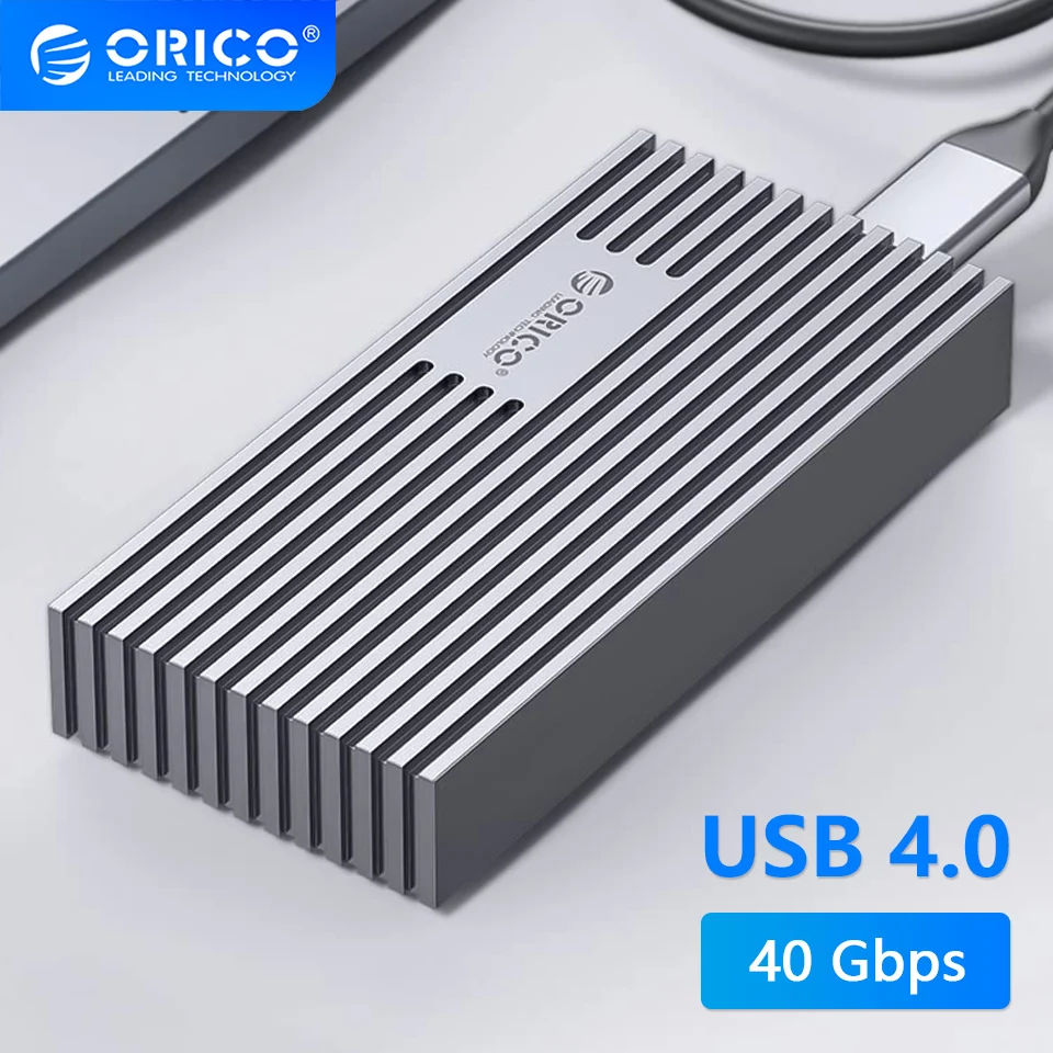 Orico-caixa Ssd de Alta Velocidade Gabinete M.2 Nvme Tampa hd Externa Thunderbolt Usb tipo c 3.0 Caixa de Armazenamento de Disco 40gbps