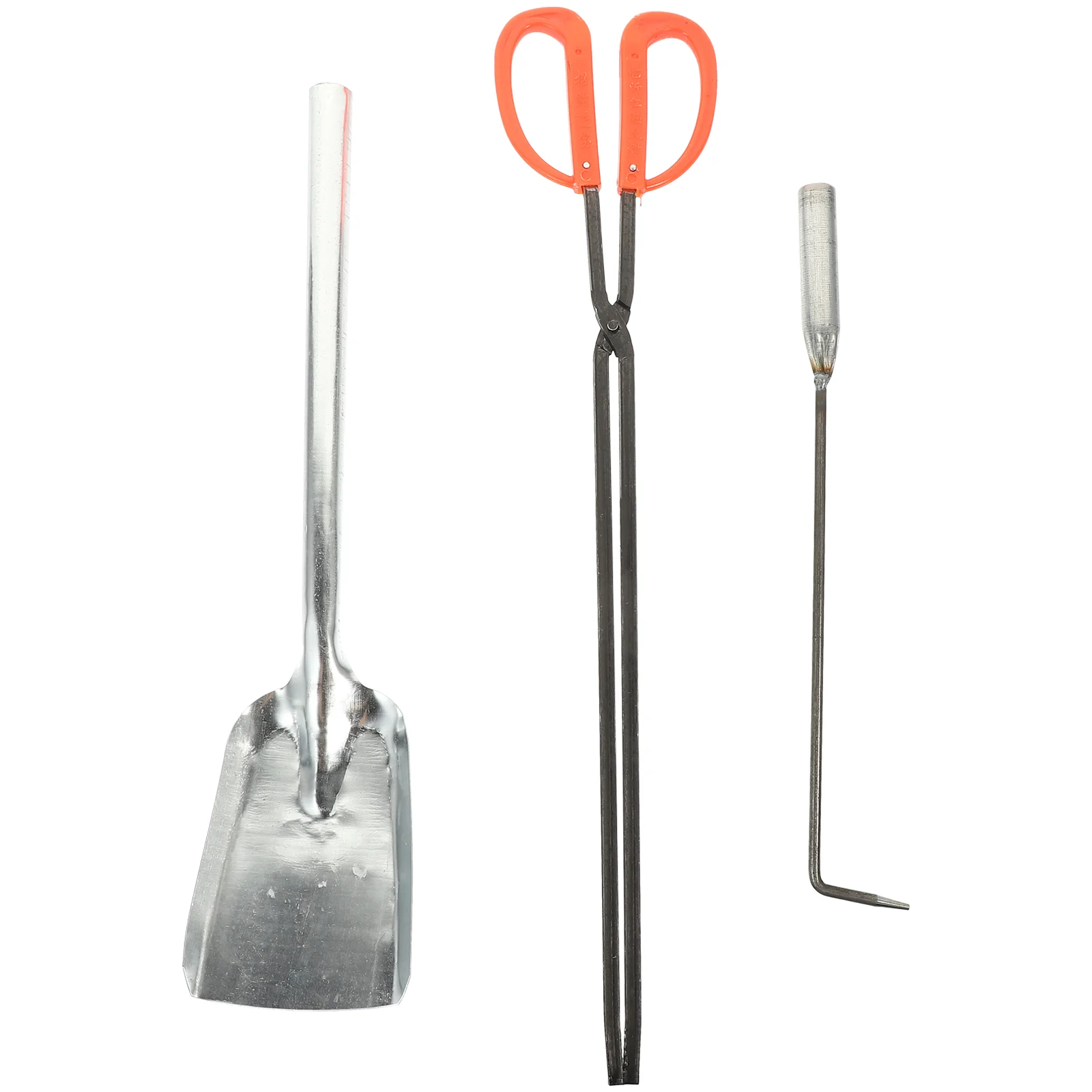 1 set Fireplace Tools Set Compact Heavy Duty Iron Shovel Hook Fire Poker For Garden Stoves Accessories Wear Resistant
