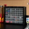 USA 44 Drawer Stackable Storage Cabinet for Hardware Parts Crafts, Black Small Brick Organizer Utility Chest 2