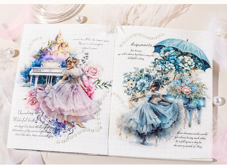 Yoofun 30 teile/los creativ Scrap booking Aufkleber Melodie von Walzer Journal ing liefert Planer dekorative Handwerk Briefpapier – Detail 13