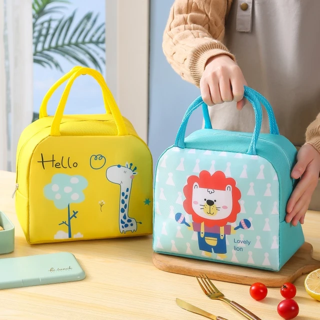 Bolsa de almuerzo con aislamiento de dibujos animados para mujer, bolsa  térmica portátil, fiambrera, bolsa de hielo, bolsa de Picnic, bolsa de  almuerzo para el trabajo - AliExpress