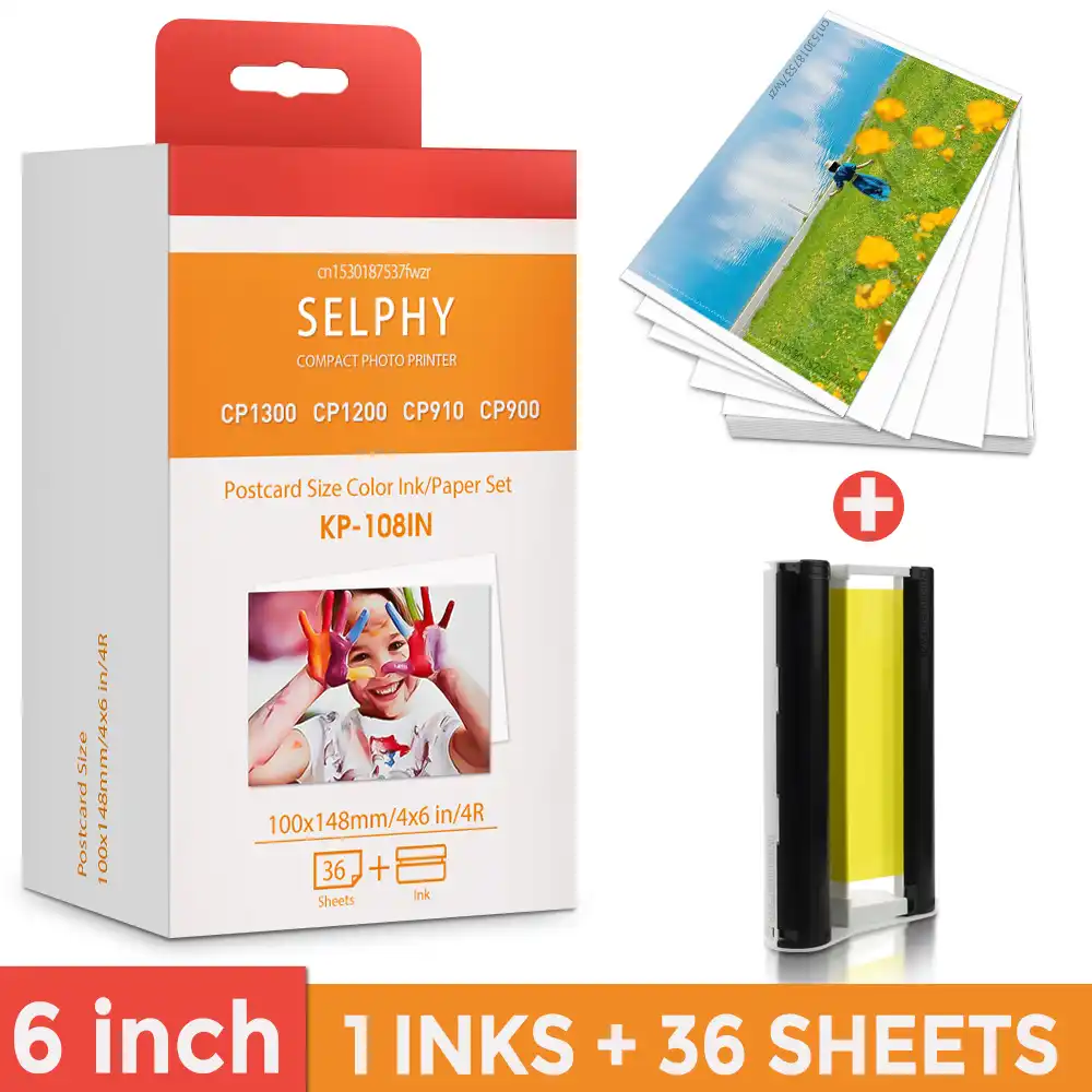 6 Inch Selphy Paper Ink Compatible for Canon Selphy CP1300 CP1500