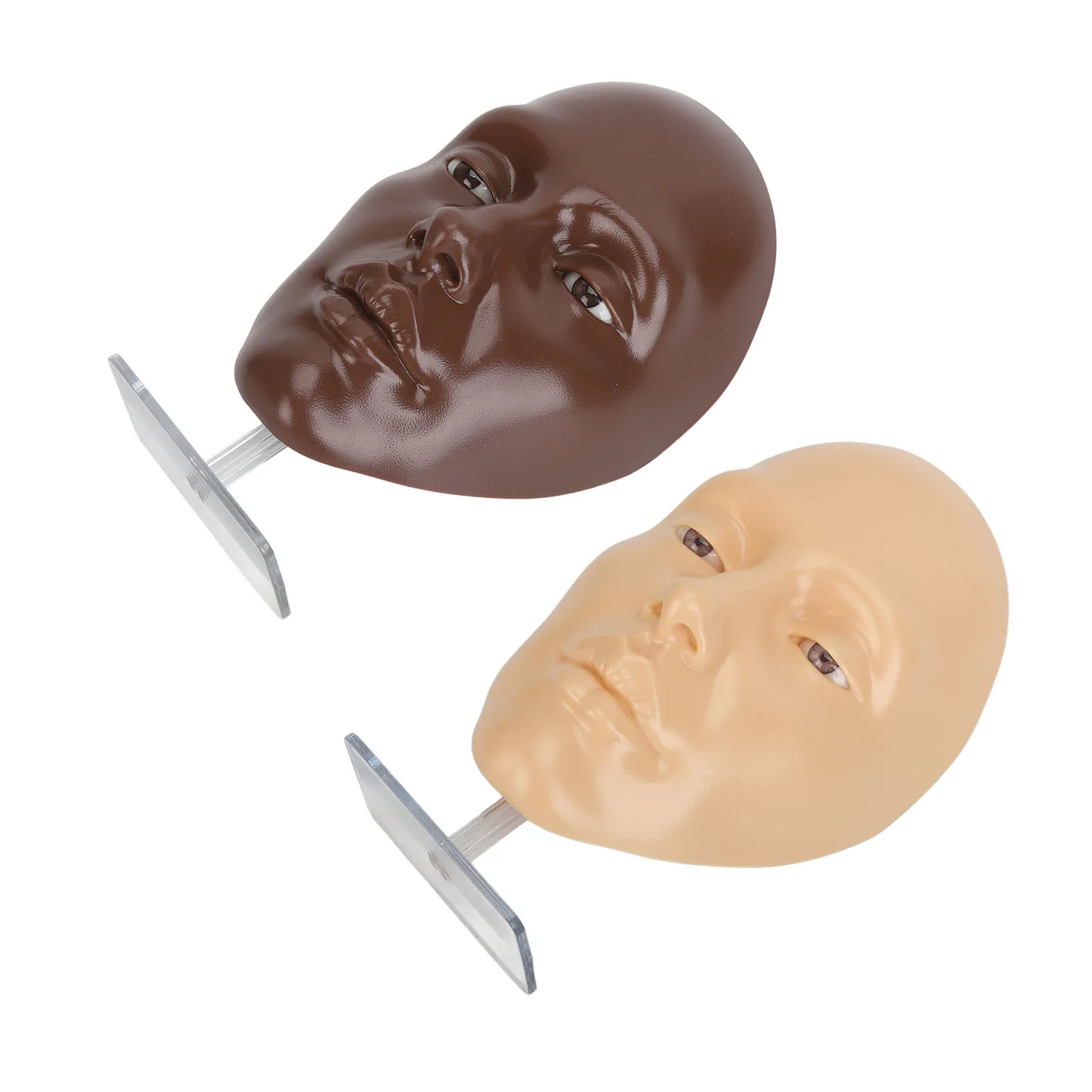 Manichino Viso per Trucco 5D in Silicone, Viso per Pratica di Trucco, Viso Didattico, Pannello Manichino per Cosmetica Occhi - immagine 3